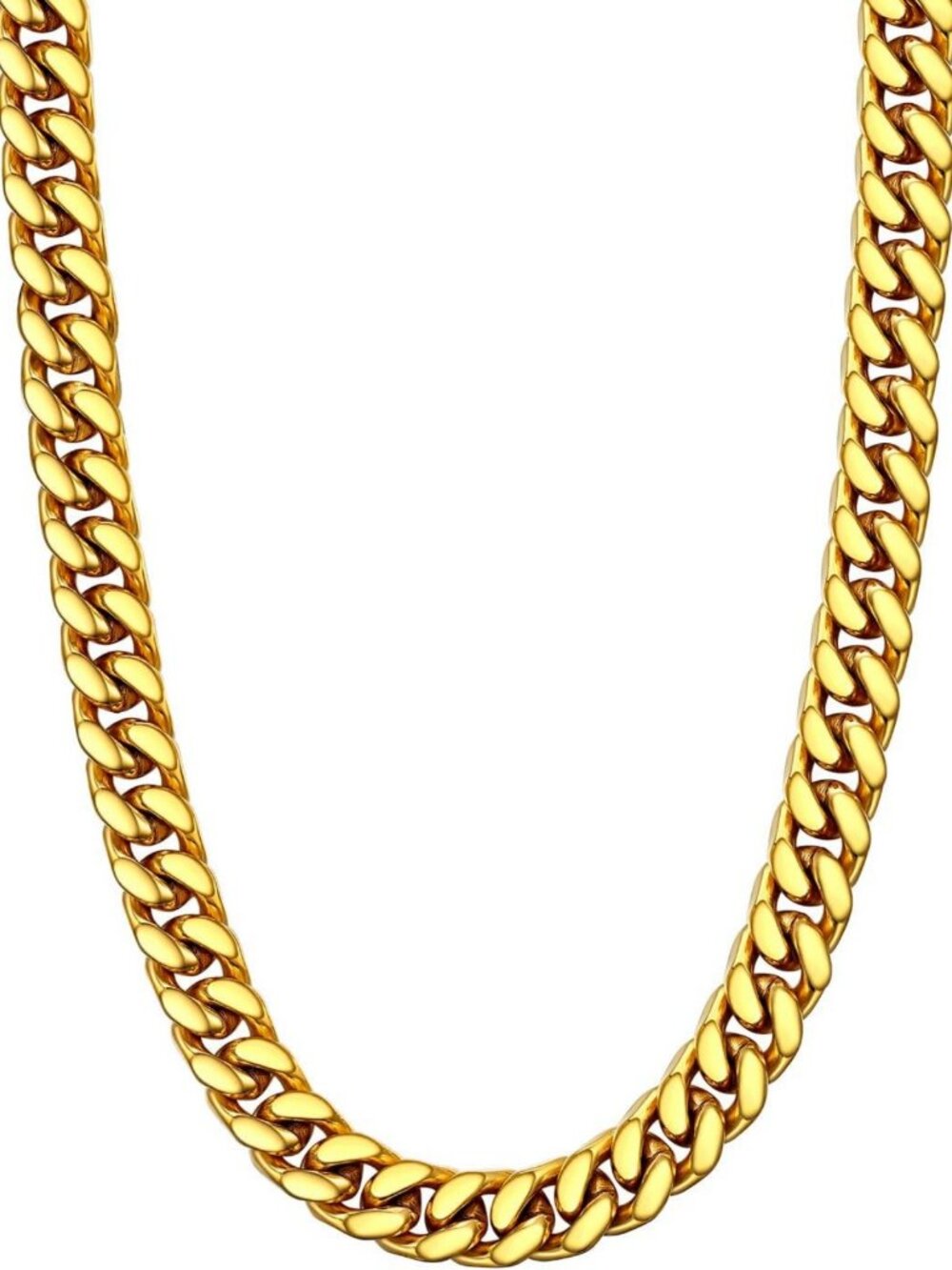 Chunky Gold Cuban Link Chain Necklace for Women - Statement Jewelry Accessory